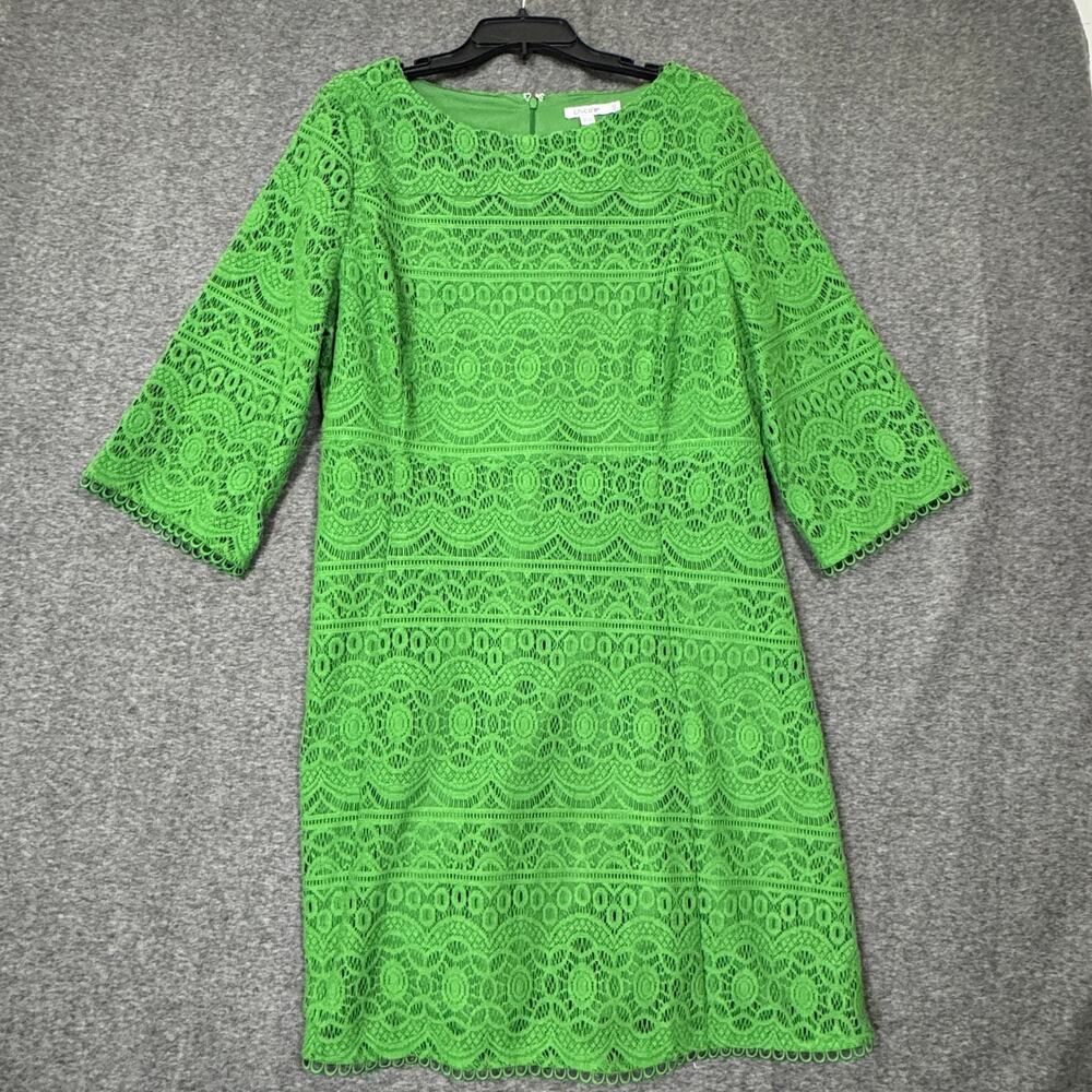 Chico's Bright Green Lace Maxi Dress
